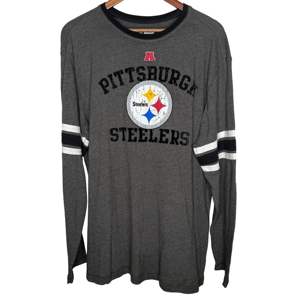 Pittsburgh Steelers NFL Team‎ Apparel Long Sleeve T Shirt XL Gray
